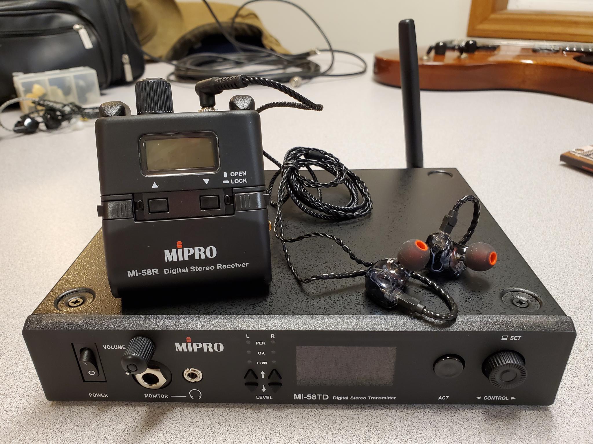 Mipro Dante ISM MI-58 Wireless IEM 5.8GHz System 