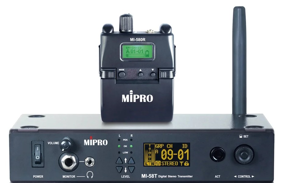 MI580 5.8 GHz digital stereo in-ear monitor system
