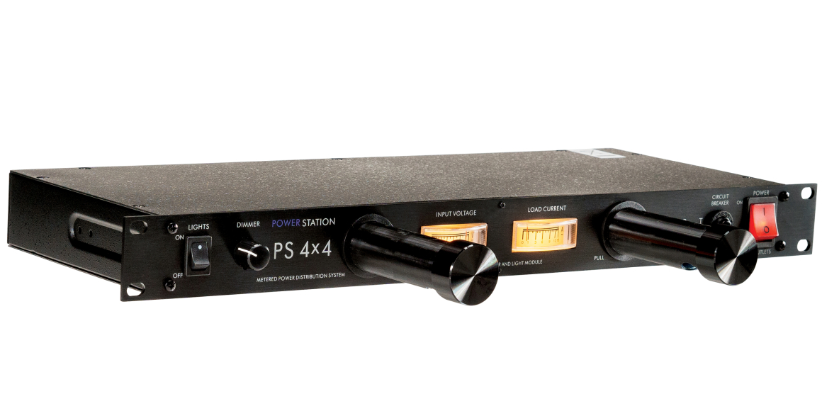 The PS4x4 rackmount power supply features eight AC outlets, four of which are widely spaced to accommodate large power supplies, with surge and spike protection to keep your equipment safe.