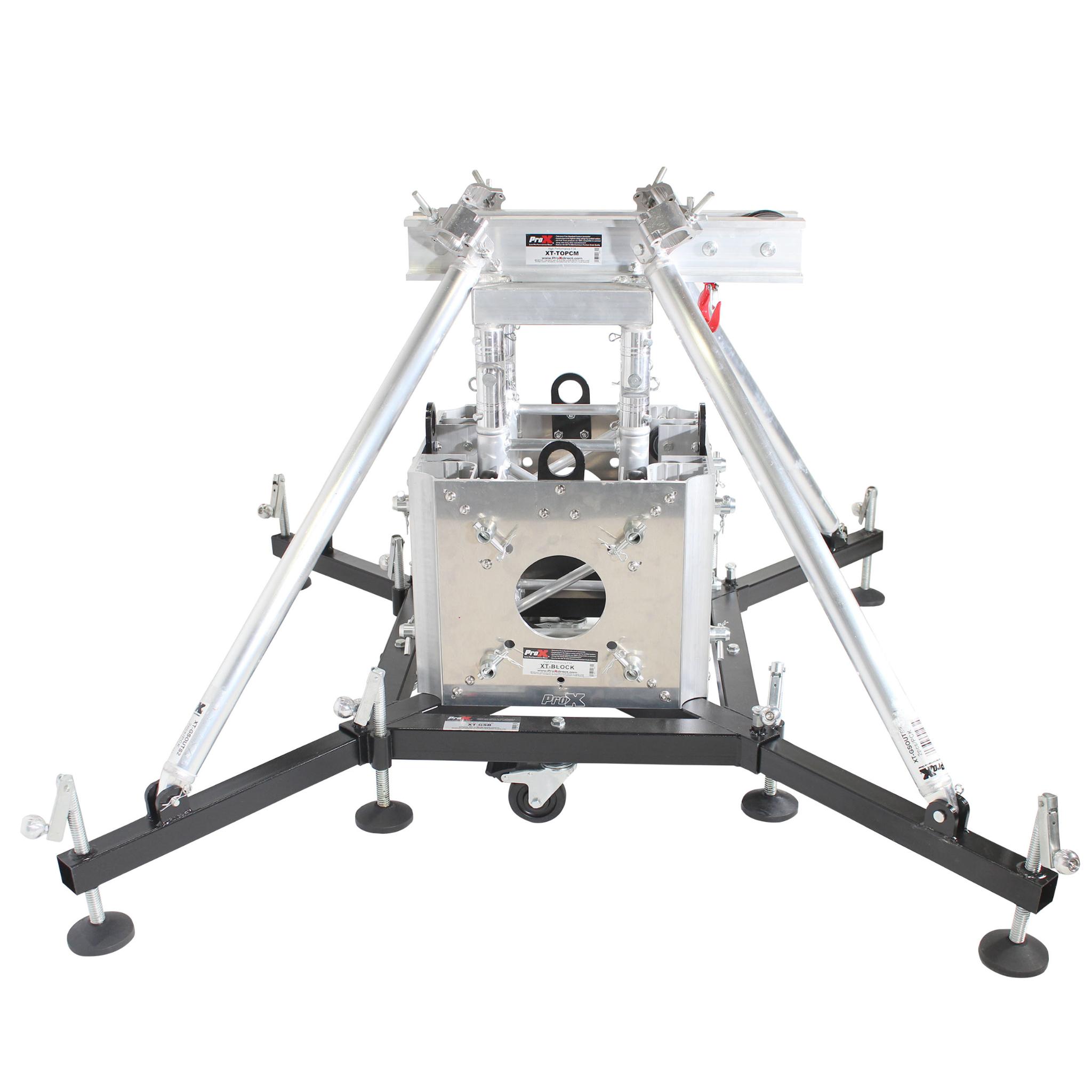ProX XTP-GSBPACK164 Ground Support Truss Tower Stage Roofing System Package with Top Block, Hinges, Base, Outriggers